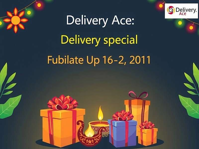 Delivery Ace Diwali special event with festive lights and gift deliveries